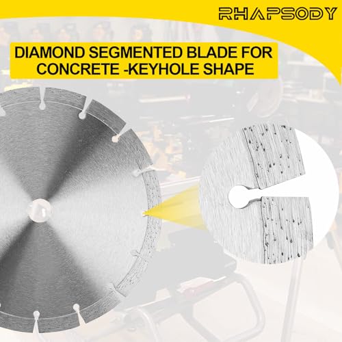 RHAPSODY 12 Inch Diamond Saw Blade 2pcs, Segmented General Purpose Blade - color: Segmented Blade, size: 12Inch