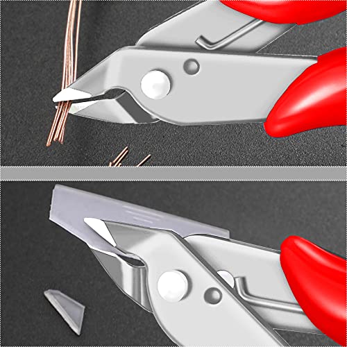 MONVICT 5 Inch Micro Wire Cutters, Flush Cutters Ultra Sharp Cutting Edge - color: 5"- Pack 1