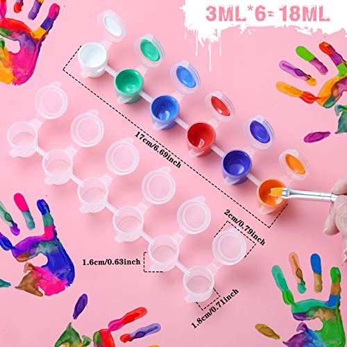 Patelai 100 Strips Empty Paint Pots with Lids Containers,3 Ml/ 0.1 Oz - size: 3 ml/ 0.1 oz