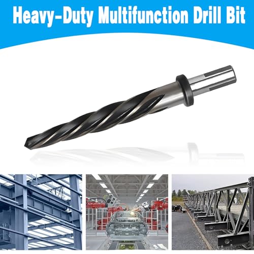 DKIBBITH 13/16" Bridge Construction Reamer Drill Bit, M2 HSS Taper Chucking Reamer for Steel Alloy Metal Wood Plastic, 1/2" Non-Slip Shank, 5-Spiral Flutes Car Reamer, to Align or Enlarge Holes, 21mm. - size: 13/16"