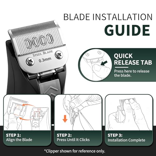 0000 Clipper Blade 0.3mm Compatible with Oster Classic 76, Silver, 1 Pack - size: Size 0000