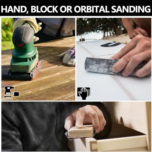 12 Sheets 180 Grit Sandpaper, 9 x 11 Inch Wet Dry Sanding Paper