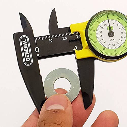 General Tools 142 Plastic Dial Caliper, 0-6" Range, .01" & 1/64" - style: Standard