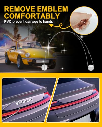 30 Emblem Removal Tool Kit with PVC Cord, Spatula, Blade, Scraper - color: 30PCs Car Surface Logo Emblem Remover Kit