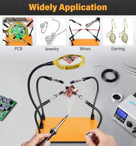 Helping Hands Soldering Station Magnifying Glass PCB Holder Tool - size: Medium