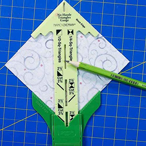 HONEYSEW No-Hassle Triangles Gauge Sewing Tool with Free Seam Gauge Ruler - color: Style 2