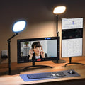 LitONES Tall LED Desk Lamps Home Office, Edge-Lit Eye-Care, 50 Light Modes - size: Black 2Pack