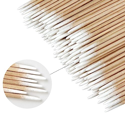 Eyxformula 600 Pcs Pointed Cotton Swabs, 4 Inch FSC Certified Wooden Sticks - color: 600 pcs