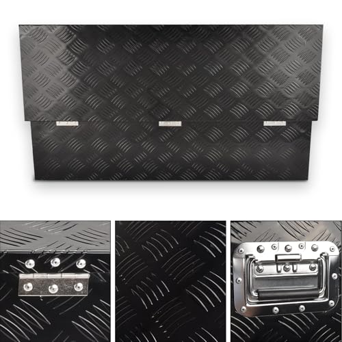 39" Aluminum Truck Bed Tool Box with Lock, Black(39"×13"×10") - color: Black, size: 39"x13"x10"