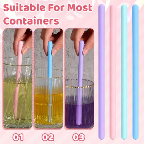 4PCS Silicone Mixing Sticks, Reusable Epoxy Silicone Stir Sticks