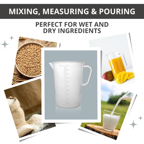 Plastic Graduated Measuring and Mixing Pitcher - 5000ml - size: 5 Liter