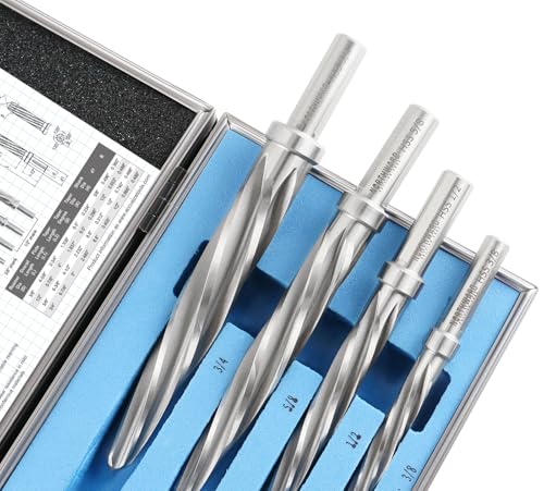 Accusize Chucking Reamer Set, 3/8", 1/2", 5/8", 3/4", NORTHWARD Premium - size: 3/8", 1/2", 5/8", 3/4", NORTHWARD Premium