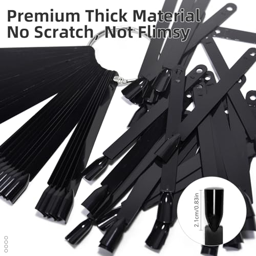 Black Nail Swatch Sticks with Ring 100Tips Nail Polish Display Tips - size: Square 50tips*2