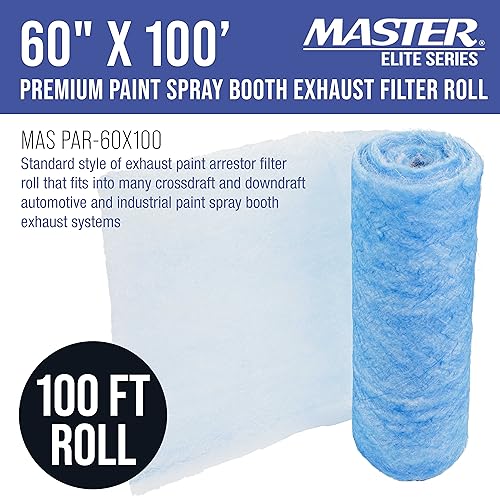 Master Airbrush Elite Paint Spray Booth Exhaust Filter Roll 60" x 100' - size: 60 inches x 100 Feet