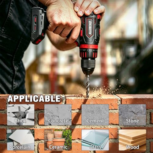 5-Piece 9/16“ Masonry Drill Bits for Tile Glass Ceramic Wall Brick Stone Soft-Metal Wood,9/16 Inch Concrete Drill Bits Cement Drill Bit Set, 3-Flat Shank, YG8 Carbide Tungsten Steel Alloy Tip 14mm - size: 5 Piece 9/16 Inch
