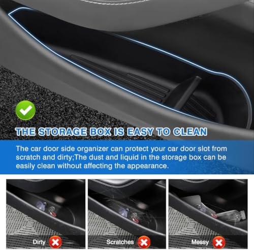 Shademax Car Door Organizer Tray for Tesla Model Y Juniper 2026 2025 / Y L - size: For Tesla Model Y Juniper 2025-2026