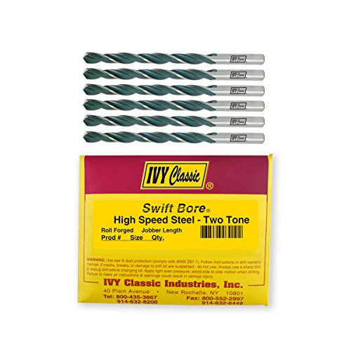 IVY Classic 03022 Swift Bore 11/32-Inch High-Speed Steel Drill Bit, 118-Degree Point, 6-Pack - size: 11/32 x 4-3/4"