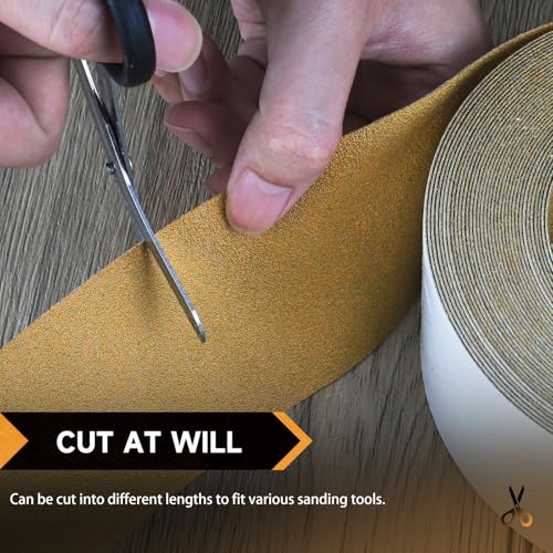 Shinboc Sandpaper Roll 80 Grit, Hook ＆ Loop Sand Paper 2-3/4 Inch x 13 Yd - size: 80 Grit, style: Hook and Loop
