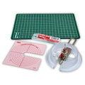 NT iC-1500P Circle Cutter Set with Center Gauge, Adjustable Paper Craft Tool, Blades (BDA-200P) + Cutting Mat, Made in Japan
