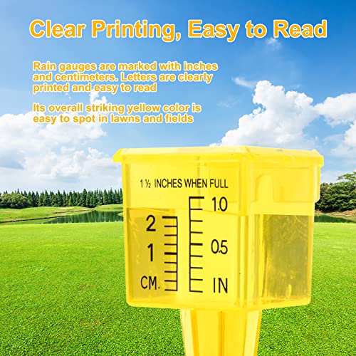 Rain Gauge Outdoor, 1.5" Sprinkler Gauge Lawn Water Gauge for Rain