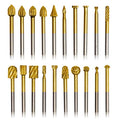 20pcs Rotary Bits Burr Set with 1/8 inch Shank - size: 20 pcs Router Bits