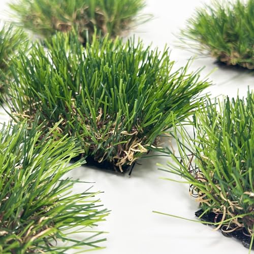 KuGuo Mini Artificial Grass Mats, 12 Pack, Early Summer Grass - color: Early Summer Grass, size: 12PCS