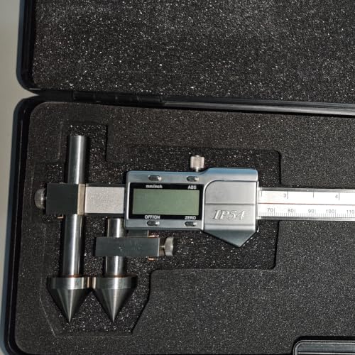 Digital Offset Centerline Caliper Hole Distance Vernier Caliper Cone Probe Hole Center Distance Ruler Measuring Tool Stainless Steel Inch/MM (20-200mm) - size: 20-200mm
