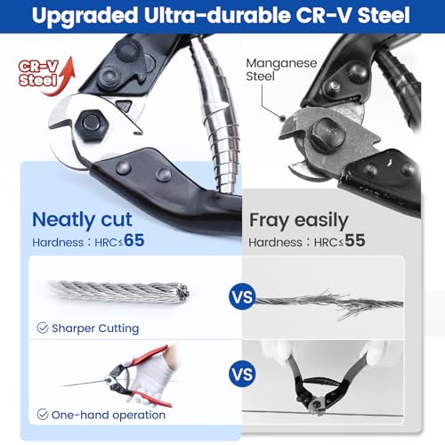 Muzata Cable Cutter for Cable Railing and Other DIY Projects CR12