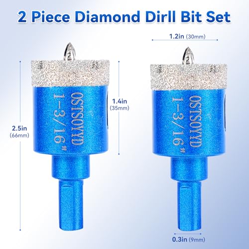 1-3/16 inch Diamond Hole-Saw Bits with Pilot Drill Bit 30mm Tile Hole Saws - size: 1-3/16'' | 30mm