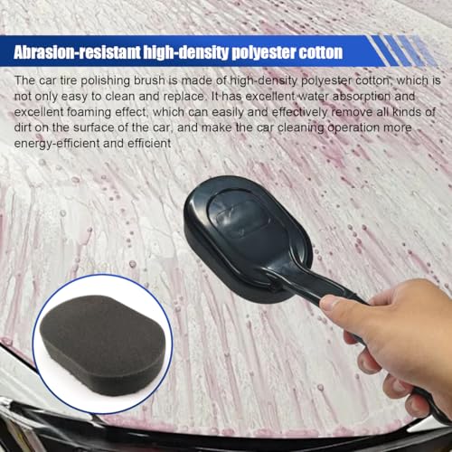 2PCS Tire Shine Applicator Brush, with High-Density Sponge