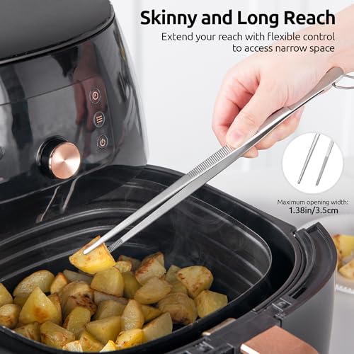 U-Taste Kitchen Cooking Tweezers 18/8 Stainless Steel, 8+10+12"/Pointed Tip - size: 8in+10in+12in (pointed tip)