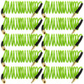 Flutesan 10 Pack 1/4 in x 10 ft Recoil Air Hose with Quick Coupler, Green - color: Green