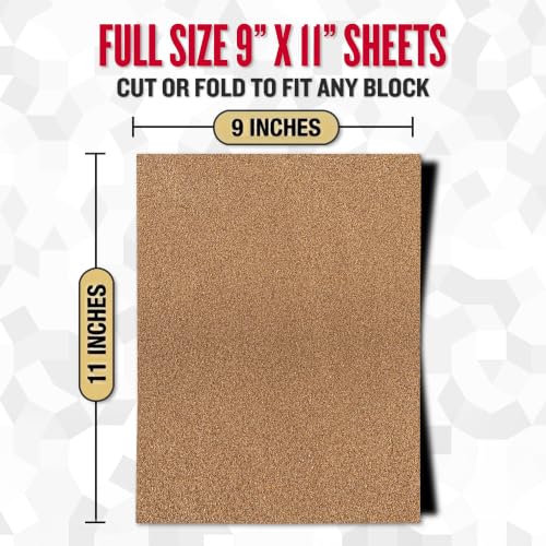 Sandpaper Sheets General Purpose Combo Pack, 9x11, 120/180 Grit, 10 Pack - style: Fine