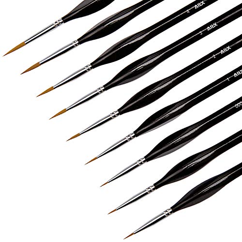 Detail Paint Brush, 9pcs Mini Fine Tip Detailing Brushes