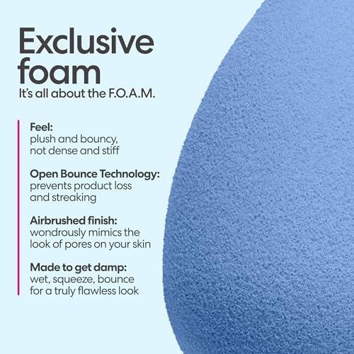 Beautyblender Denim Makeup Sponge, Streak-Free Finish, Vegan - color: Denim, size: 1 Count (Pack of 1)