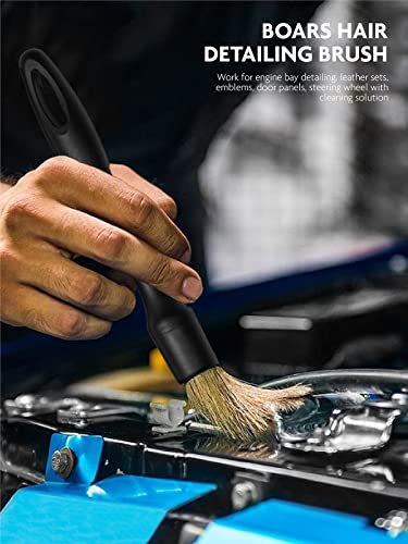 Fantasticlean Car Detailing Brush Set, Interior Leather Cleaning Kit, 9PCS - size: IT-ACS01-NT