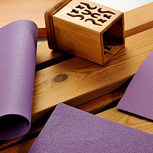 Sandpaper 60 Grit, Wet Dry Sanding Sheets 9 x 11 Inch, Advanced White Fused Alumina Abrasive Sander Paper for Wood Furniture Finishing, Metal Sanding, Automotive Polishing, Purple,12-Sheets - style: 60 Grit
