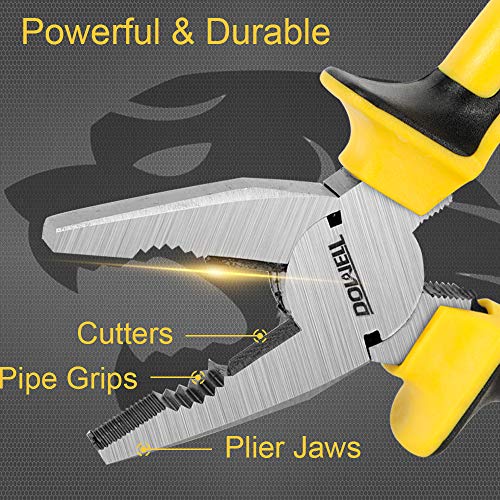 DOWELL Lineman's Pliers - 8 Inch Combination Pliers with Cutter - size: 8" Lineman's Pliers