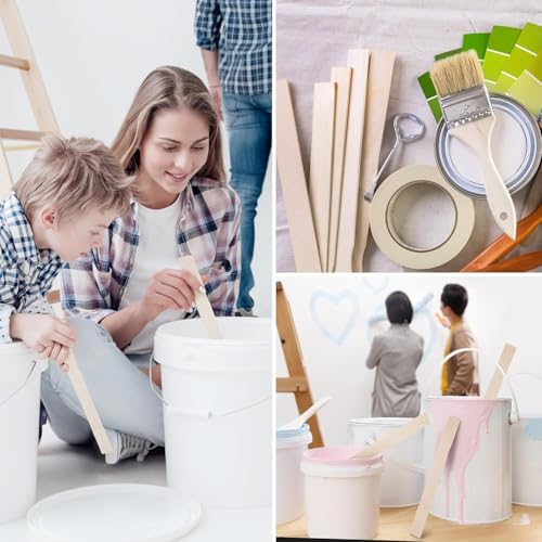 60 Pcs Wooden Paint Stirrers,12 Inch Mixing Sticks