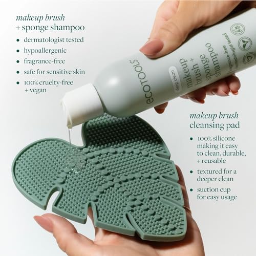 EcoTools Brush Cleaner Mat + Deep Clean Shampoo Bundle, 2 Piece Set - size: 2 Count (Pack of 1)