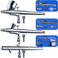 MEEDEN Airbrush Spray Gun Kit: 3 Pack with 0.25, 0.35 & 0.5mm Needles