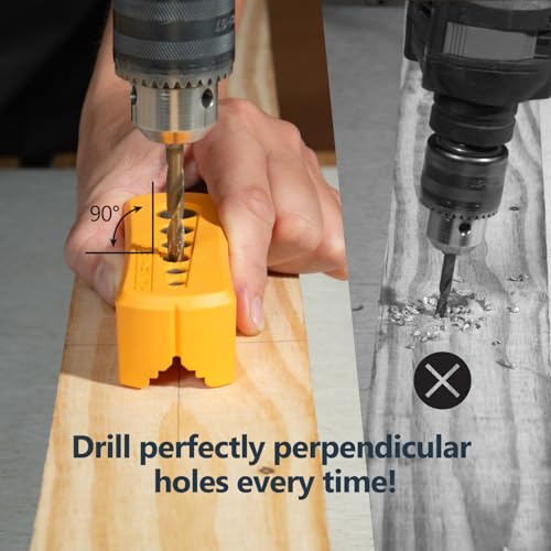 POWERTEC Drill Guide Block for Straight Holes with 6 Bit Sizes (71971V) - style: Multi-Functional Drill Guide Jig Block (6 Sizes)