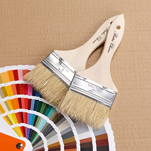 Bates- Chip Paint Brushes, 3 Inch, 6 Pack, Chip Brush, Brushes for Painting, Paint Brushes, Stain Brushes for Wood, Natural Bristle Paint Brush, 3 Inch Paint Brush, Chip Paint Brushes for Paint - size: 3 Inch, 6 Pack