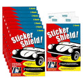 STICKER SHIELD - Windshield Sticker Applicator for Easy Application, Removal and Re-Application from Car to Car - 4 inch x 6 inch Sheets (8 Packs (16 Sheets Total)) - size: 8 Packs (16 sheets total)