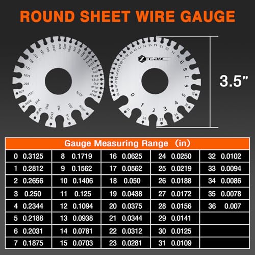 ZeeDix 4 Pcs Stainless Steel Metal Sheets Welding Thickness Gauge - style: Measuring combination-4