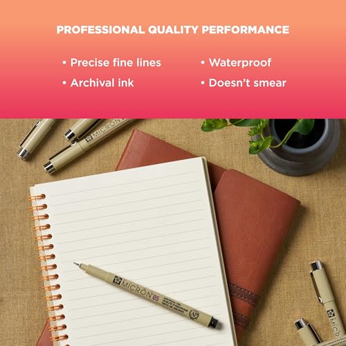 Sakura Pigma Micron Fineliner Pens, Black and Brown, 003 & 005, 4 Pack - style: Fine Tip