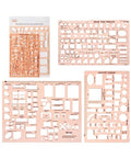 Mr. Pen- House Plan, 3 pcs, Interior Design and Furniture Templates - color: Pink, size: 3 pcs