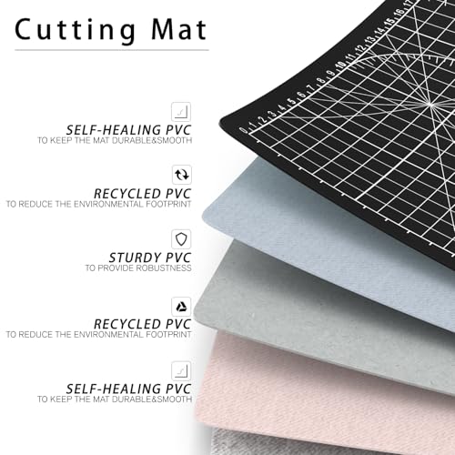 DIYSELF 12in×18in Cutting Mat, A3 Fabric Craft Mat, Paper Craft Tools - color: Black, size: 18"L x 12"W