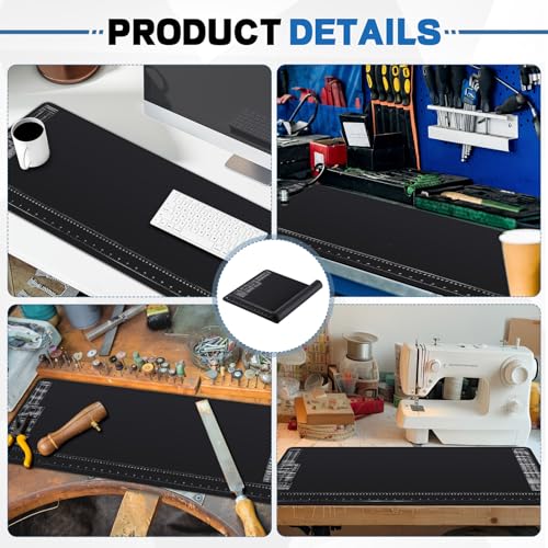 Drydiet 2 Pcs Neoprene Mat for Workbench with Ruler and Reference Charts