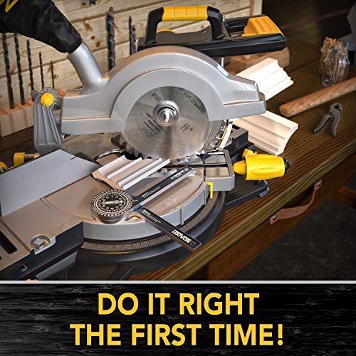 LEXIVON Aluminum Miter Saw Protractor | 7-Inch Rust Proof Angle Finder Featuring Precision Laser Engraved Scales (LX-230) - size: 7 Inch
